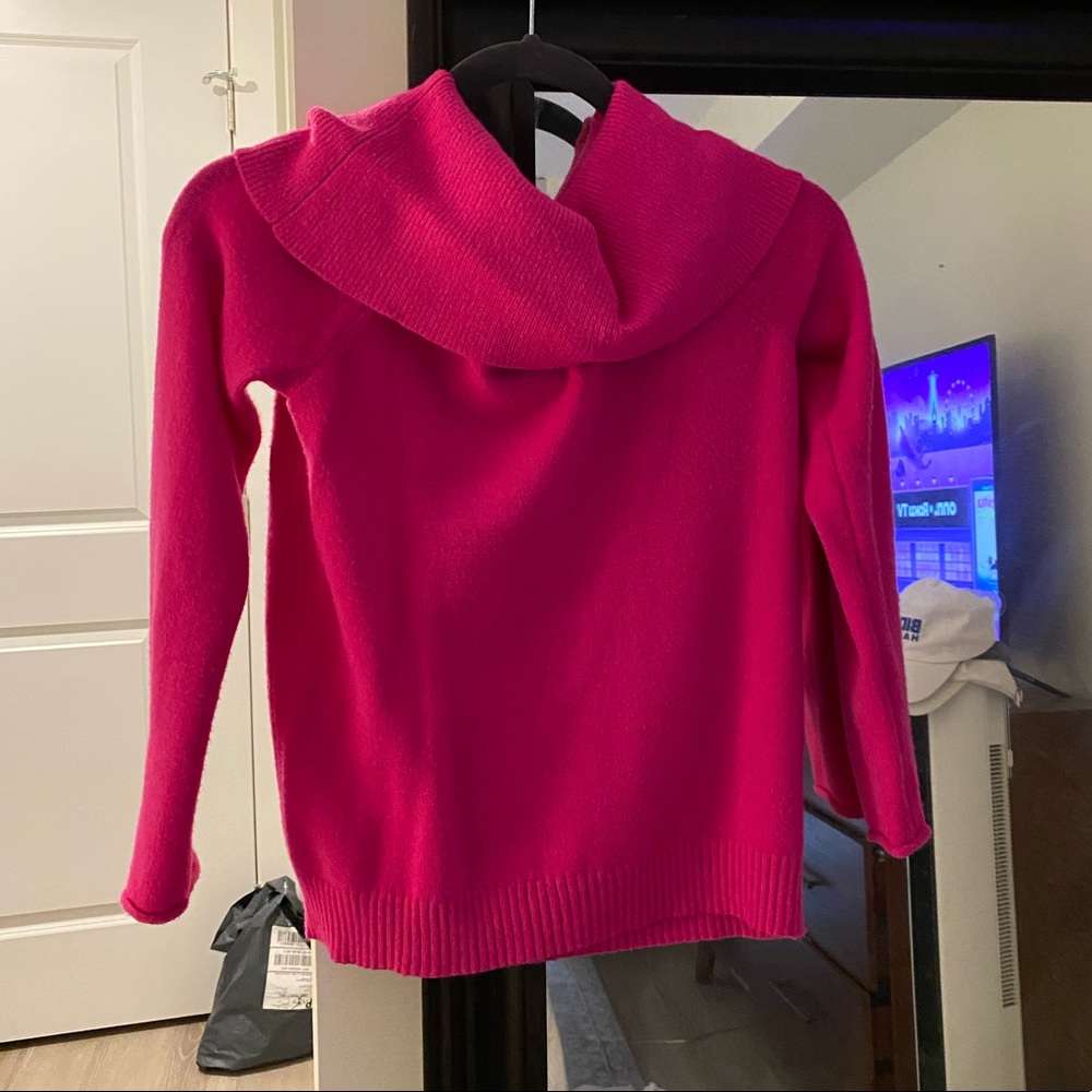 Anthropologie XS Pink Off the Shoulder Sweater